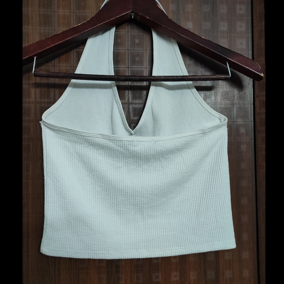 White Ribbed top - Picture 3 of 7